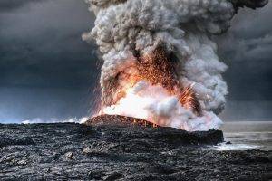 nature, Explosion, Lava, Volcano