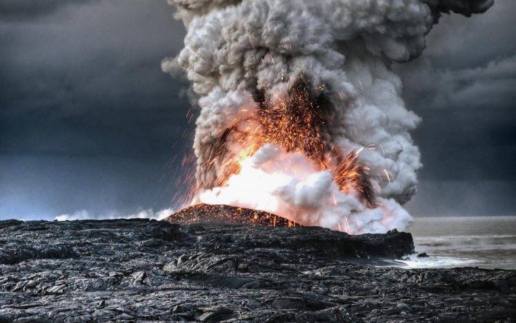 nature, Explosion, Lava, Volcano HD Wallpaper Desktop Background