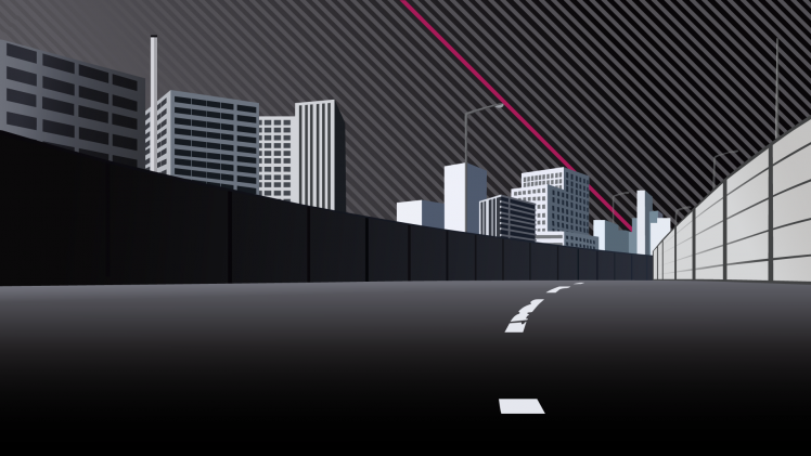 digital Art, Geometry, Building, Urban, City, Lines, Road, Gray HD Wallpaper Desktop Background