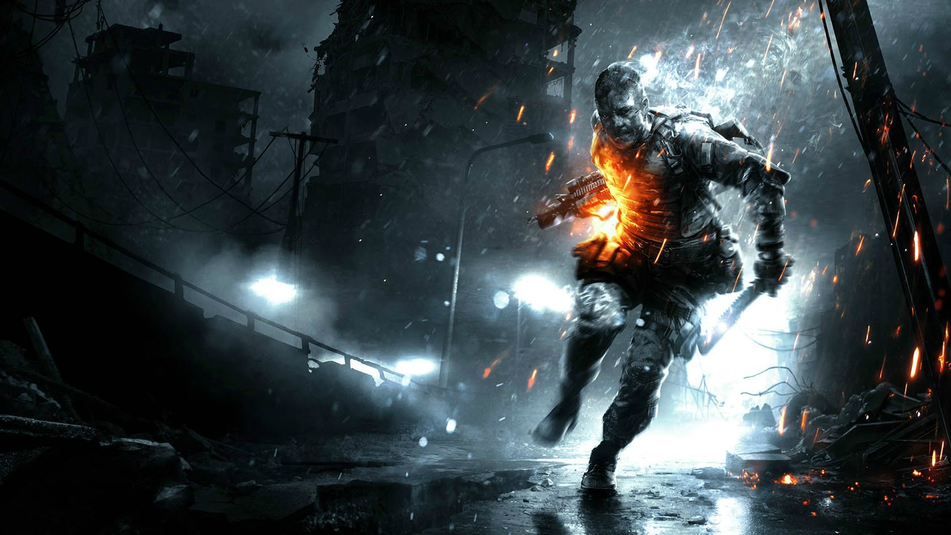 digital Art, Soldier, Dark, Destruction, Urban Wallpapers HD / Desktop