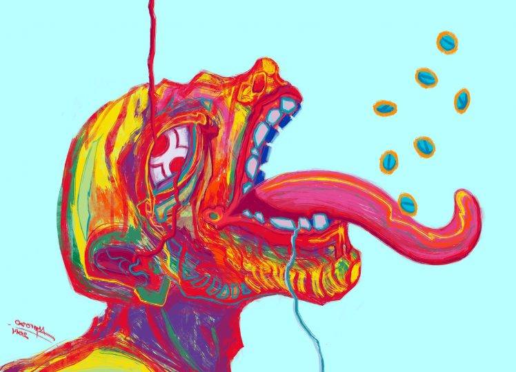 digital Art, Drugs, Colorful HD Wallpaper Desktop Background