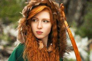 bows, Redhead, Women, Katya Severnaya