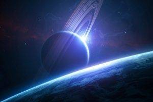 space, Planet, Planetary Rings, Space Art