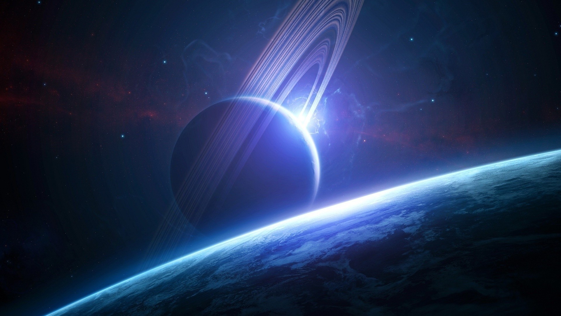 space, Planet, Planetary Rings, Space Art Wallpaper