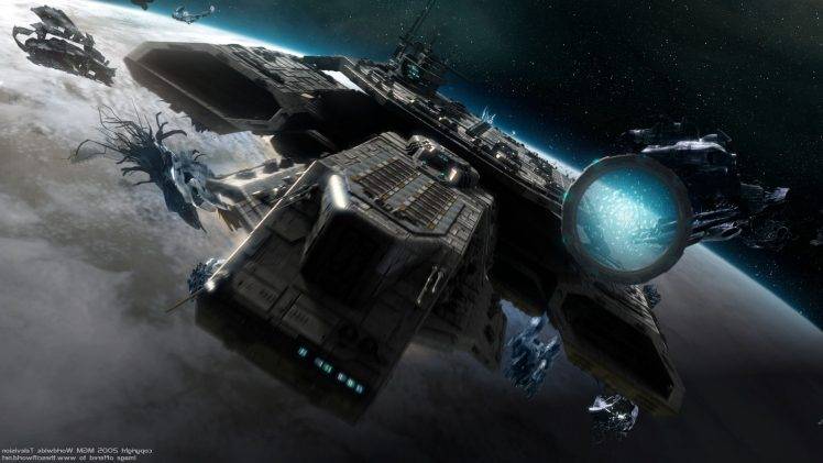 Stargate, Daedalus class, Space Battle, Space HD Wallpaper Desktop Background