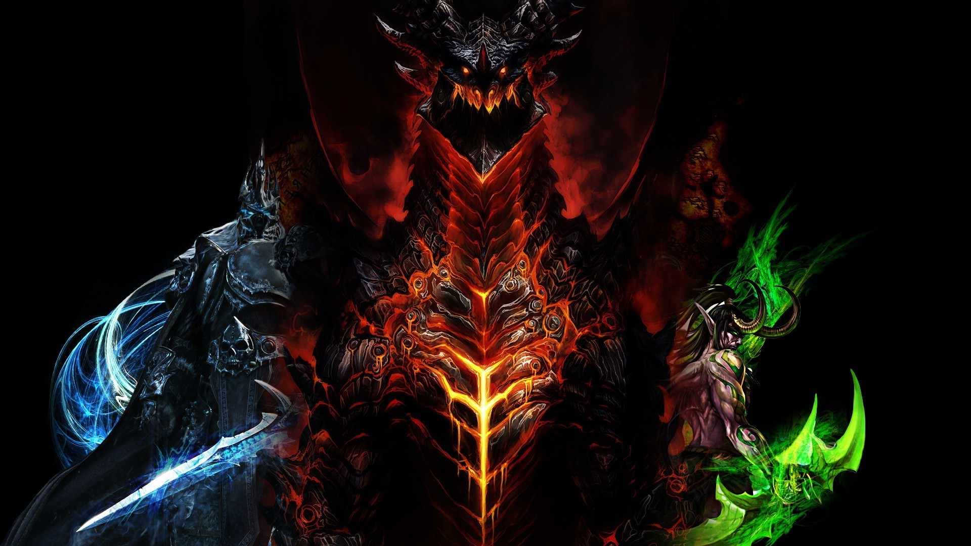 Warcraft, World Of Warcraft, Deathwing, World Of Warcraft: Wrath Of The Lich King, Lich King, Illidan, Arthas Wallpaper