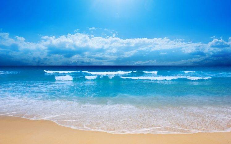 beach, Sky, Nature, Sea, Waves HD Wallpaper Desktop Background