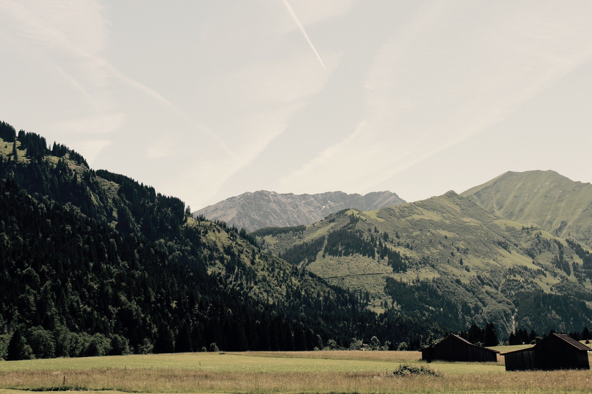 mountain, Trees, Austria, Sky, Green, Nature, Landscape Wallpaper