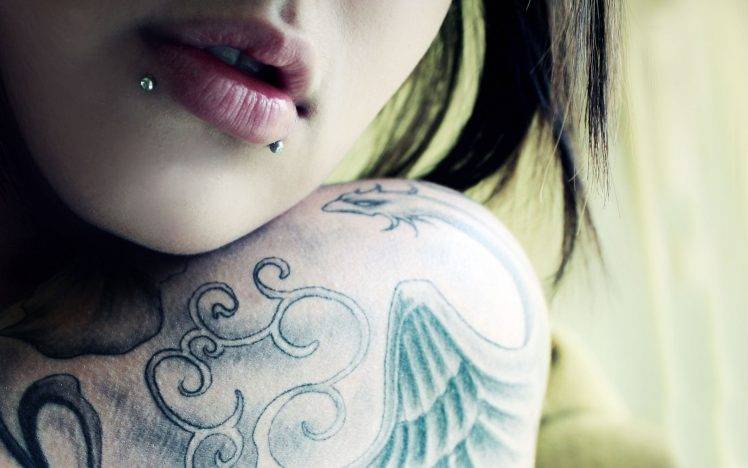 piercing, Lips, Tattoo HD Wallpaper Desktop Background