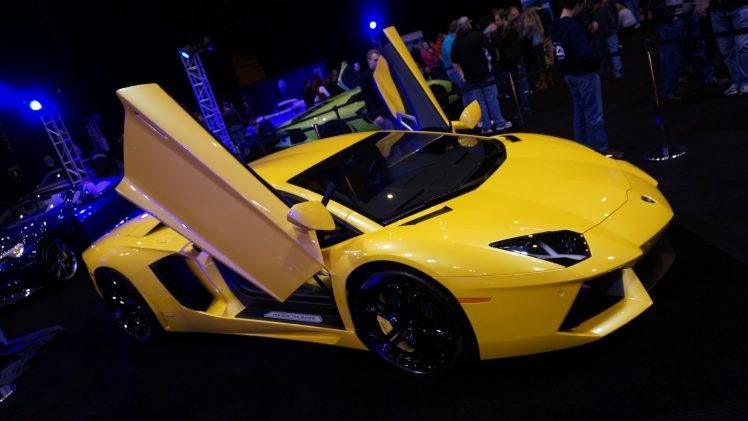 Lamborghini, Lamborghini Aventador, Yellow, Yellow Cars HD Wallpaper Desktop Background
