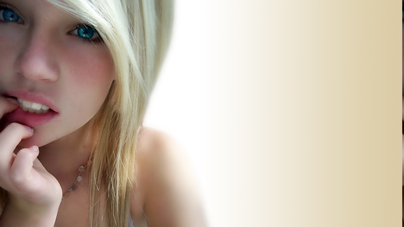 blonde, Blue Eyes, Face Wallpaper
