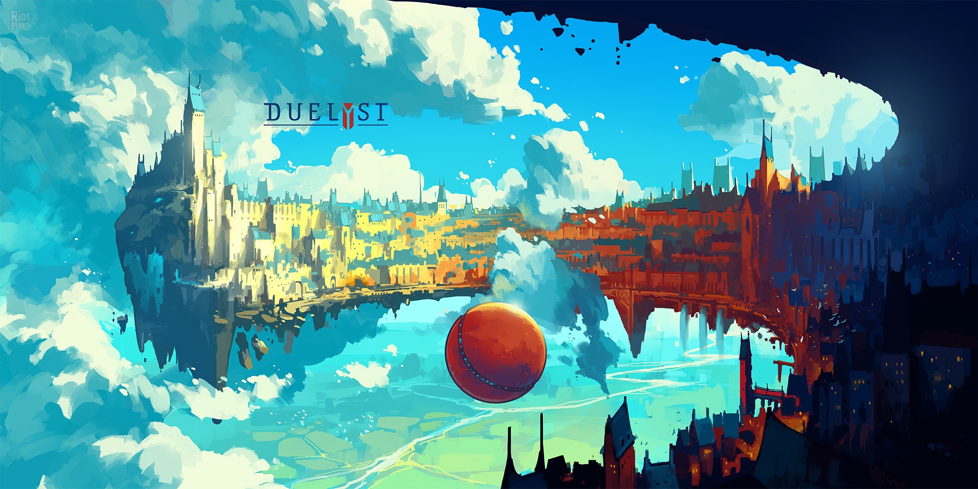 concept Art, Artwork, Digital Art, Duelyst, Digital 2D, Floating Island, Anton Fadeev Wallpaper