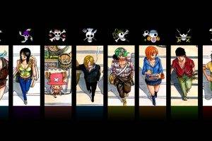 One Piece, Monkey D. Luffy, Roronoa Zoro, Sanji, Usopp, Nami, Tony Tony Chopper, Nico Robin, Franky, Panels