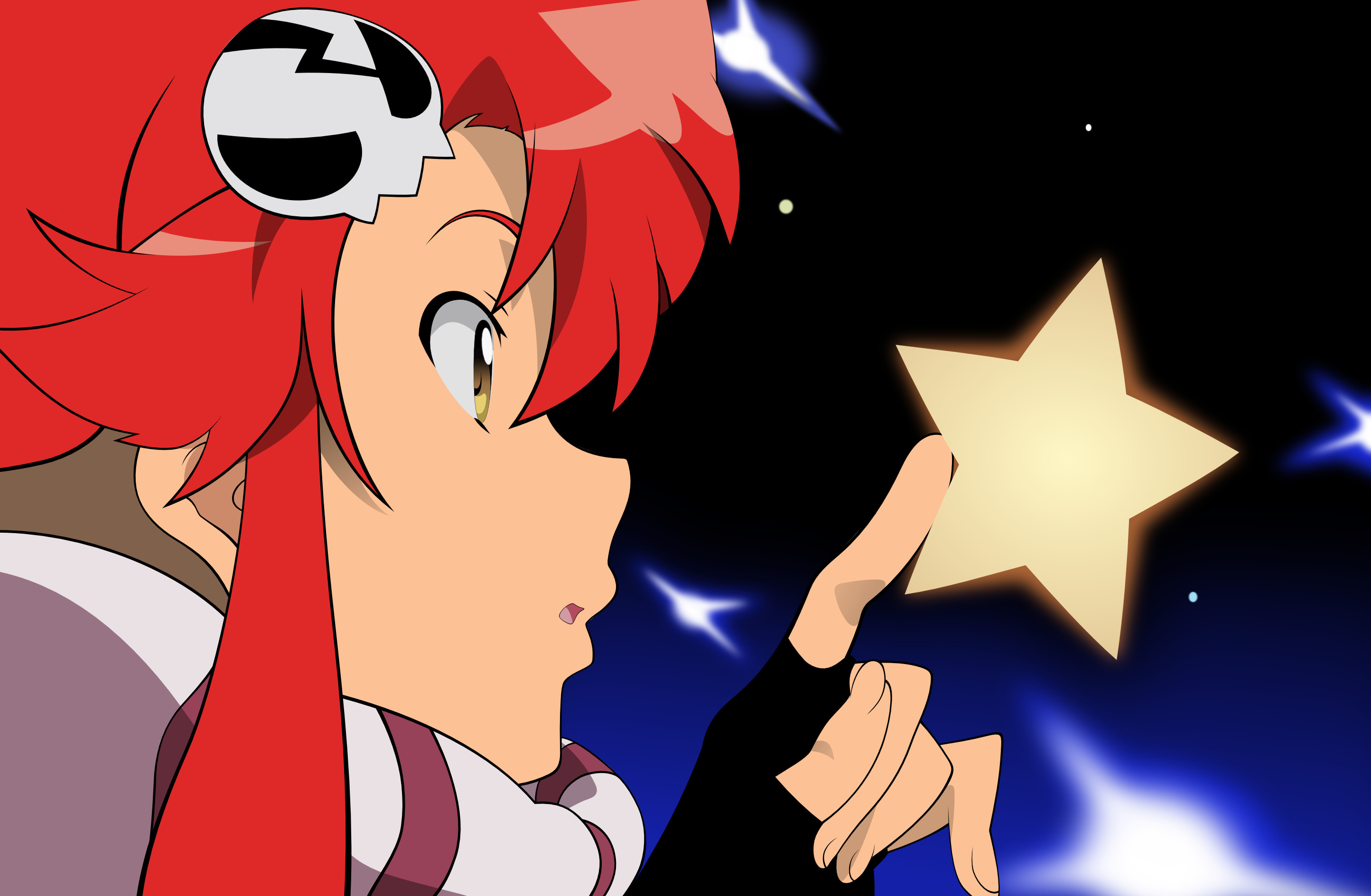 Littner Yoko, Redhead, Tengen Toppa Gurren Lagann, Anime Wallpaper
