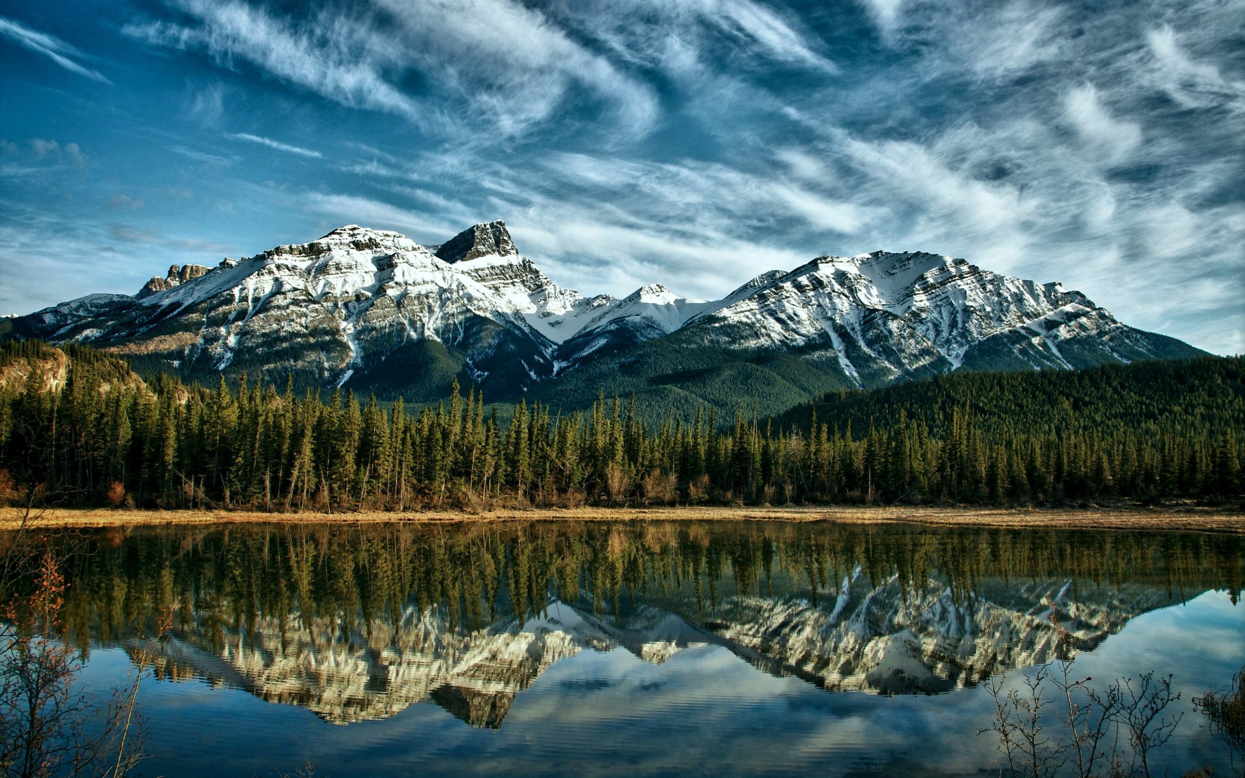 nature, Mountain, Reflection, Trees, Canada Wallpapers HD / Desktop and ...