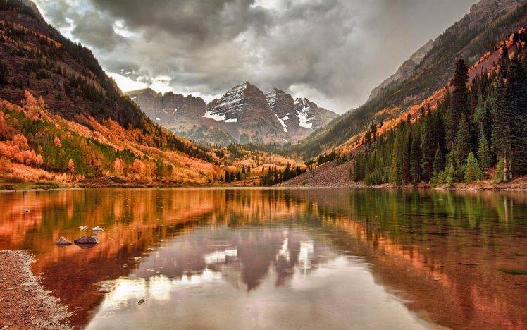 nature, Mountain, Reflection, Trees, Canada HD Wallpaper Desktop Background