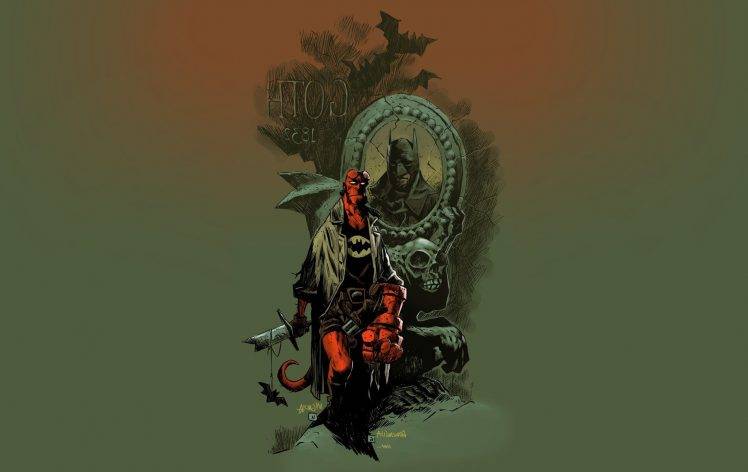 Hellboy, Comic Art, Batman HD Wallpaper Desktop Background