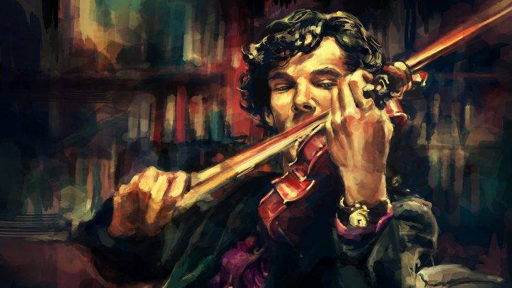 Sherlock Holmes, Digital Art, Benedict Cumberbatch HD Wallpaper Desktop Background