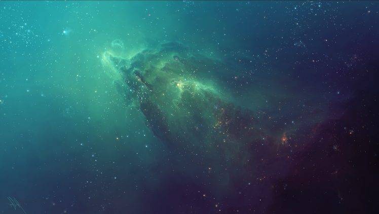 space, Stars, Nebula, TylerCreatesWorlds, Space Art, Digital Art HD Wallpaper Desktop Background