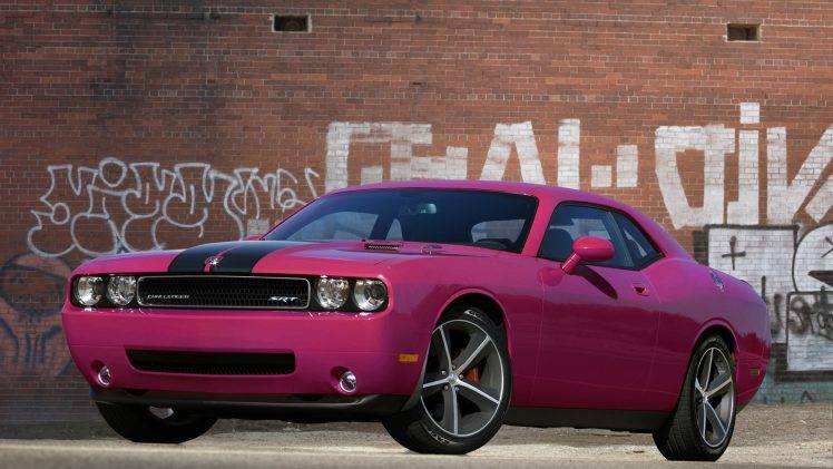 car, Pink, Dodge, Dodge Challenger, Muscle Cars HD Wallpaper Desktop Background