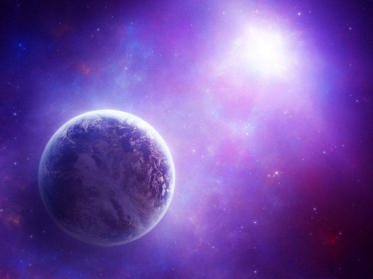 space, Space Art, Purple, Planet HD Wallpaper Desktop Background
