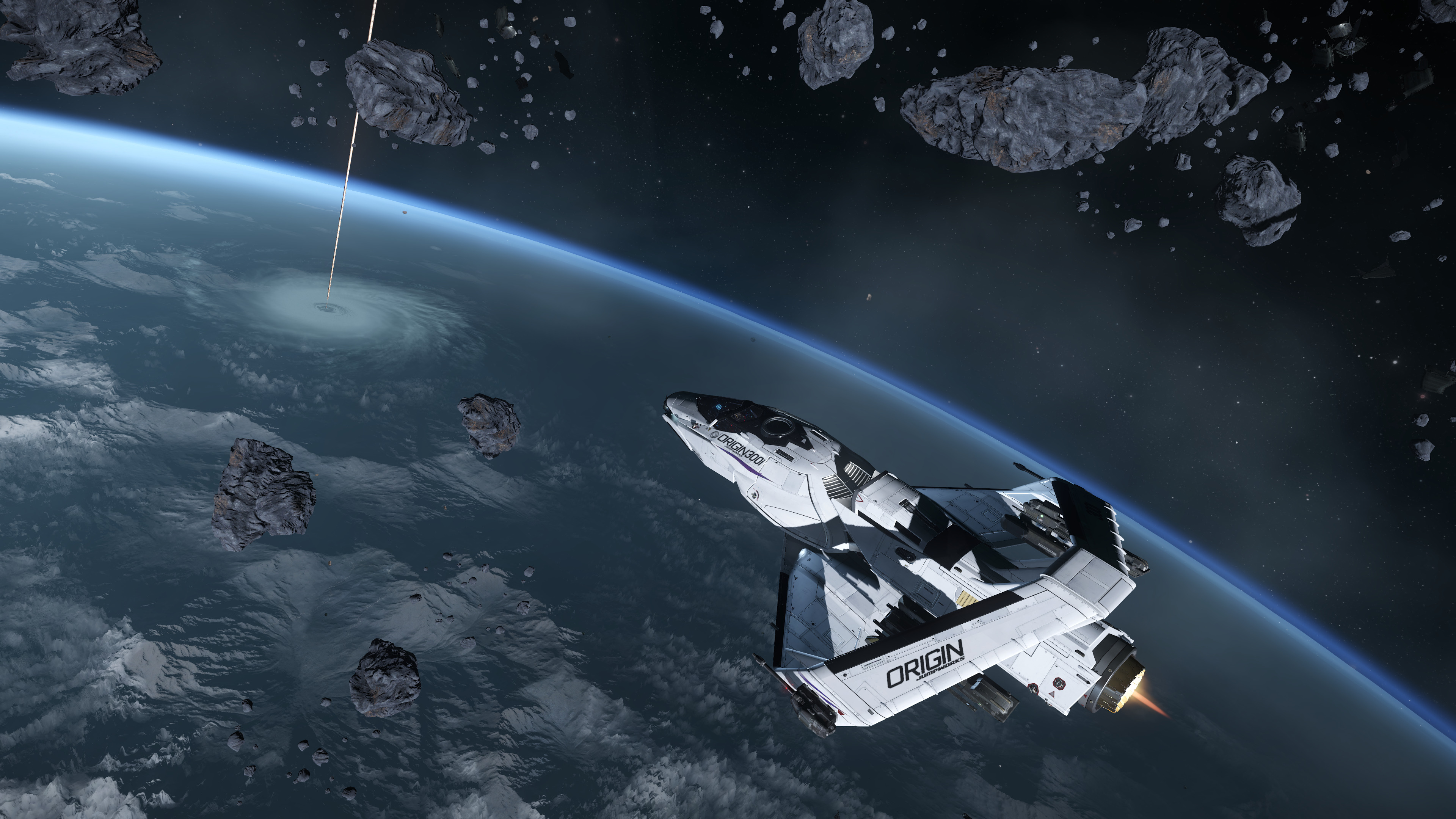 space, Star Citizen, Origin 300i, Asteroid, Video Games Wallpaper