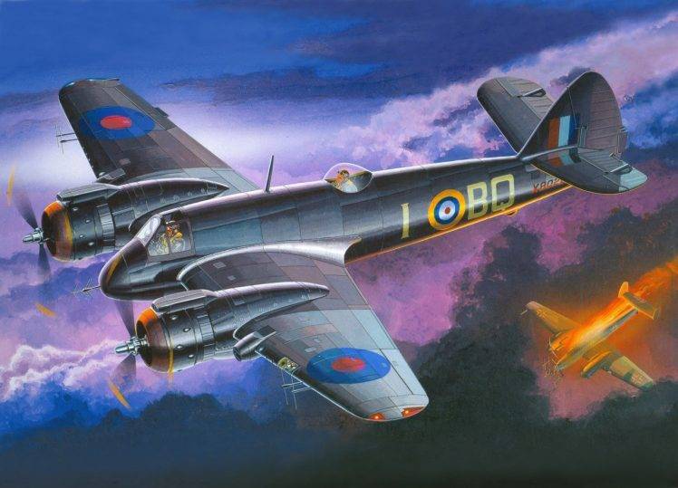 airplane, Bristol Beaufighter, Military Aircraft, Aircraft, Military, World War II HD Wallpaper Desktop Background