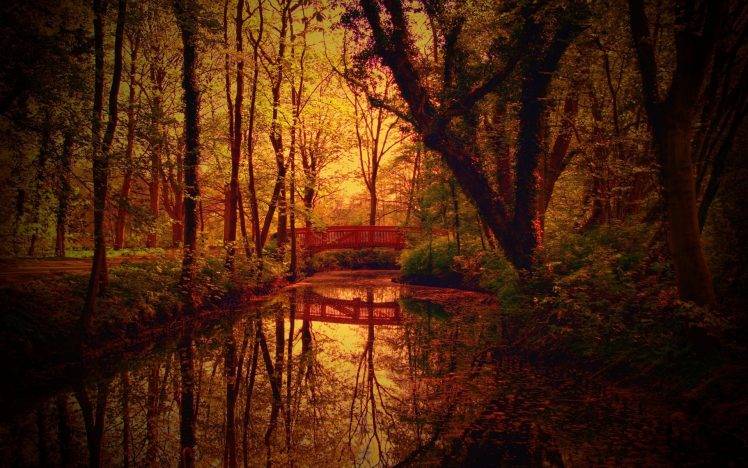 nature, Water, Bridge HD Wallpaper Desktop Background