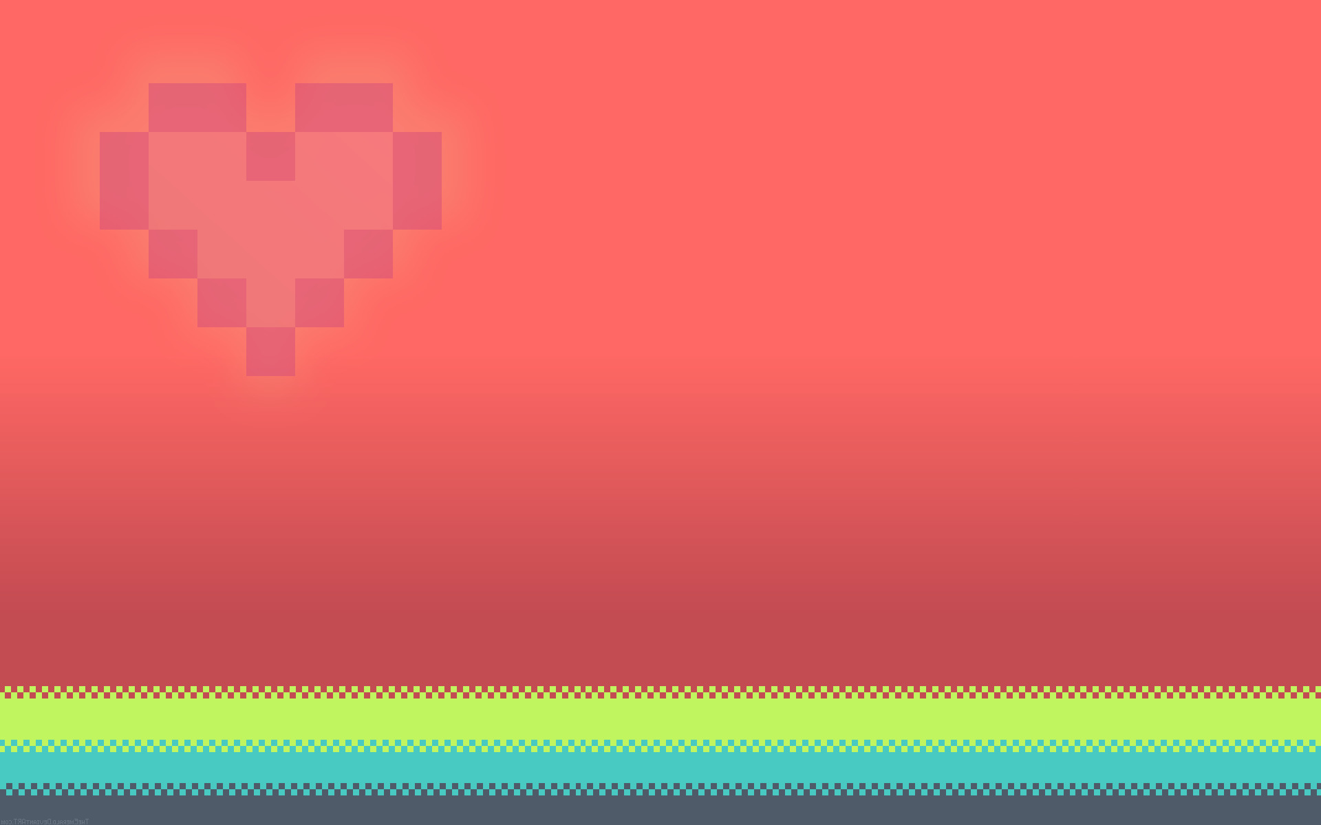 pixels, Pink, Love Wallpaper