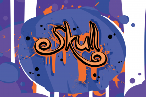 painting, Digital Art, Colorful, Skull And Bones, Typography