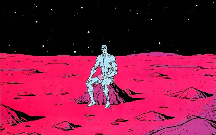 Mars, Crater, Space, Watchmen, Dr. Manhattan, Comic Books HD Wallpaper Desktop Background