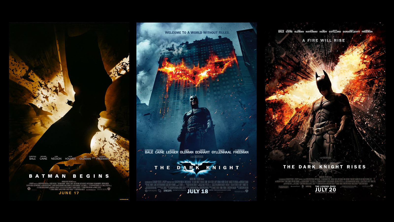 Trilogy, The Dark Knight, The Dark Knight Rises, Batman Begins, Batman