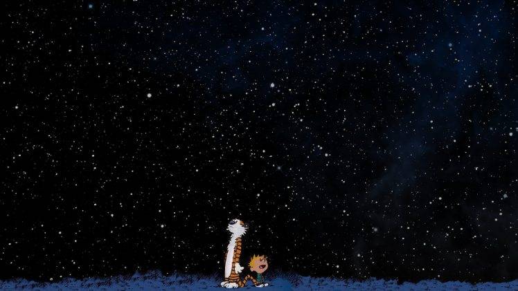 Calvin And Hobbes, Space, Stars HD Wallpaper Desktop Background