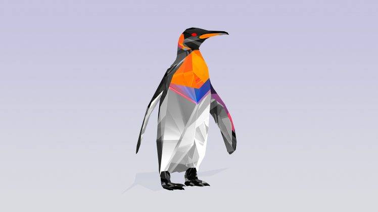Facets, Animals, Penguins, Digital Art, Justin Maller HD Wallpaper Desktop Background