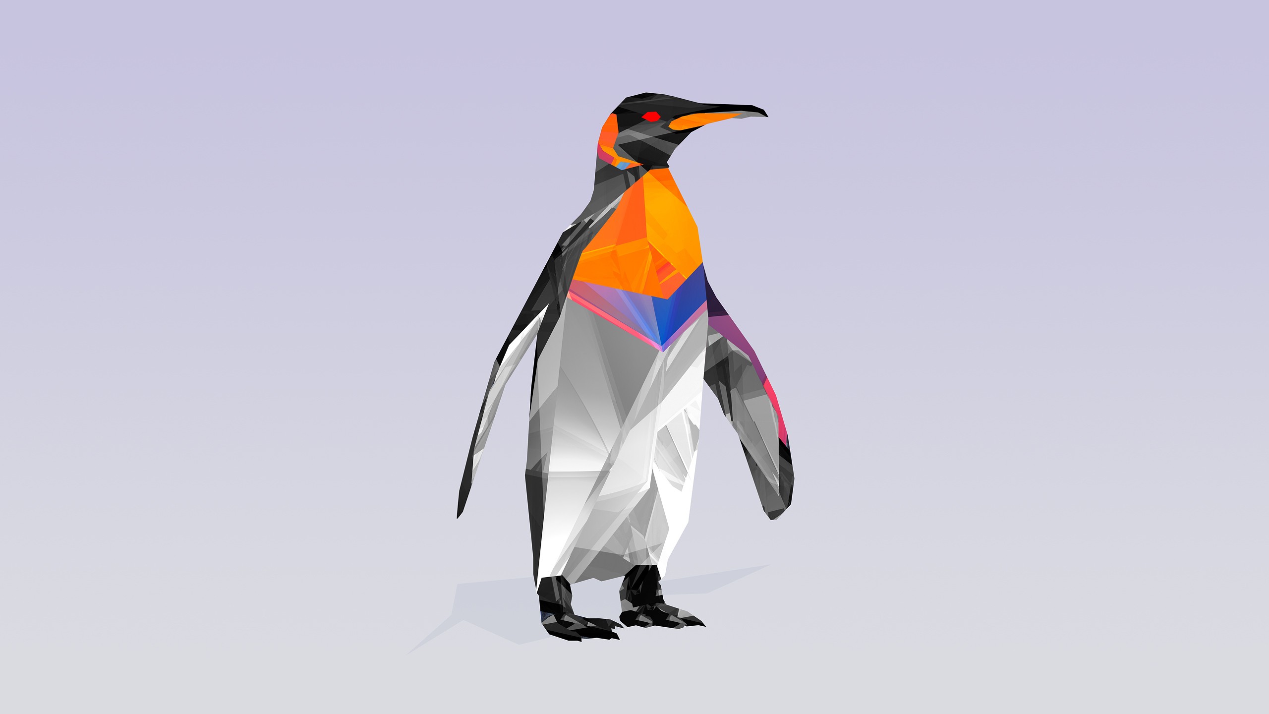 Facets, Animals, Penguins, Digital Art, Justin Maller Wallpaper