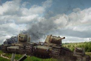 World Of Tanks, Wargaming, Video Games, KV 2, KV 1