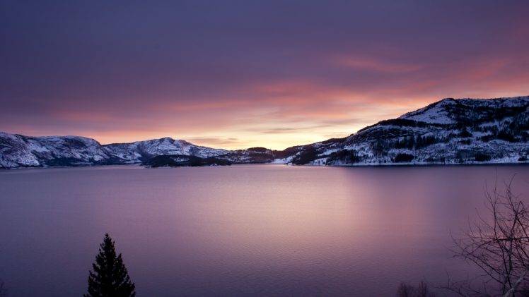 nature, Lake, Sunrise, Mountain HD Wallpaper Desktop Background