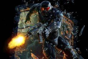 video Games, Crysis 3, Broken Glass, Gun