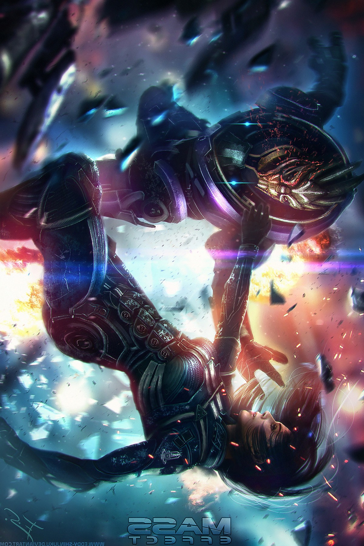 Mass Effect, Video Games, Garrus, Commander Shepard, Realistic Wallpaper
