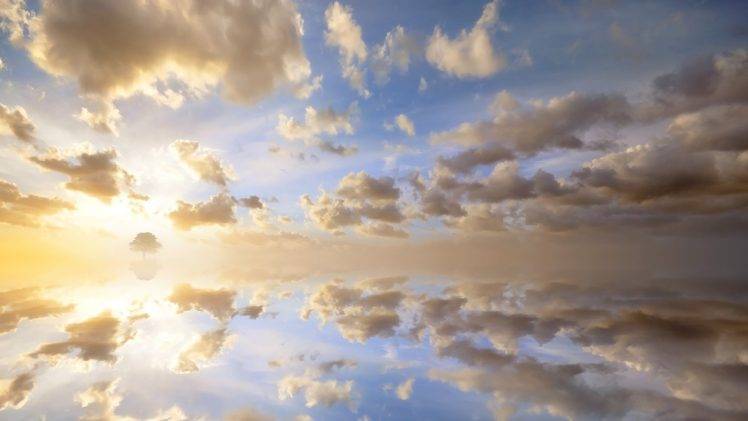 clouds, Sky, Sunset, Nature HD Wallpaper Desktop Background