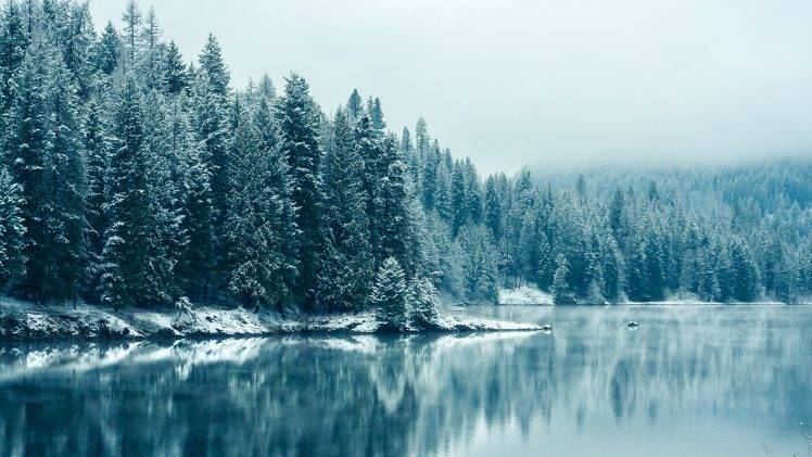 snow, Lake, Wet, Nature HD Wallpaper Desktop Background