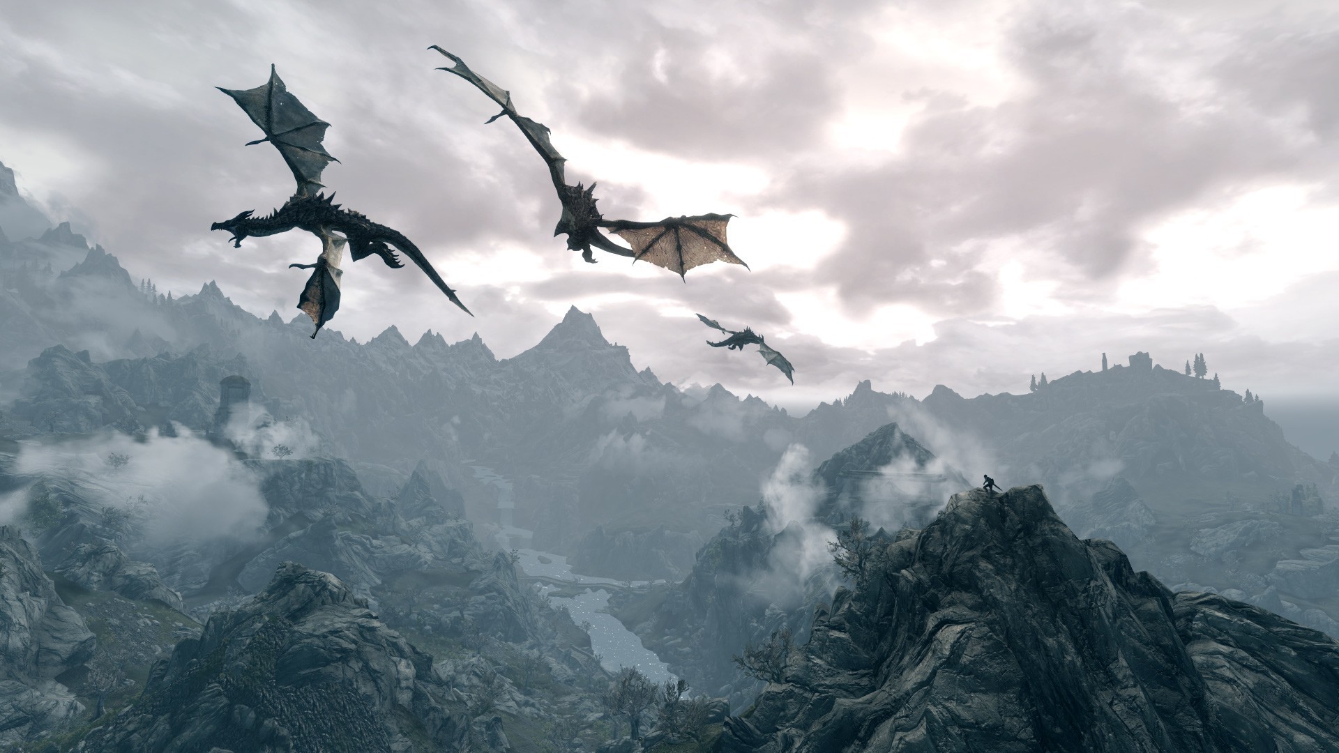 The Elder Scrolls V: Skyrim, Dragon Wallpaper
