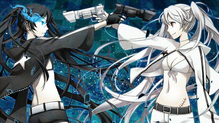 Pistol White Rock Shooter Anime Anime Girls Wallpapers Hd