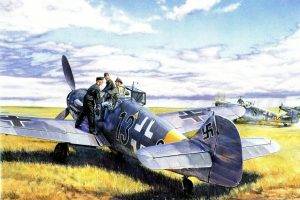 Messerschmitt, Messerschmitt Bf 109, Luftwaffe, Artwork, Military Aircraft, World War II, Germany