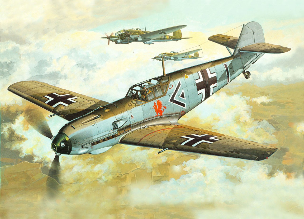 Messerschmitt, Messerschmitt Bf 109, Luftwaffe, Aircraft, Military, Artwork, Military Aircraft, World War II, Germany Wallpaper