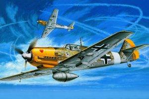 Messerschmitt, Messerschmitt Bf 109, Luftwaffe, Aircraft, Military, Artwork, Military Aircraft, World War II, Germany