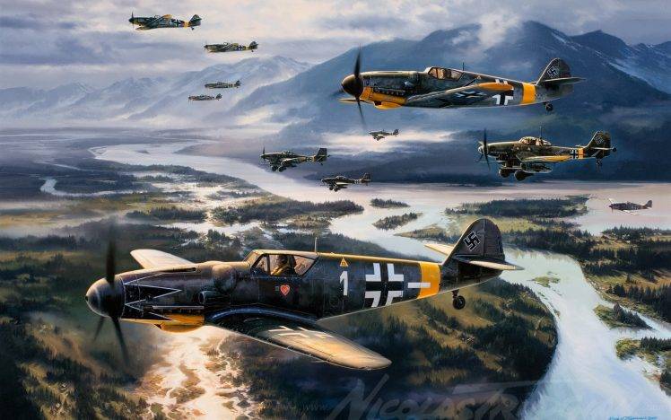Messerschmitt, Messerschmitt Bf 109, World War II, Germany, Military, Aircraft, Military Aircraft, Luftwaffe, Airplane HD Wallpaper Desktop Background