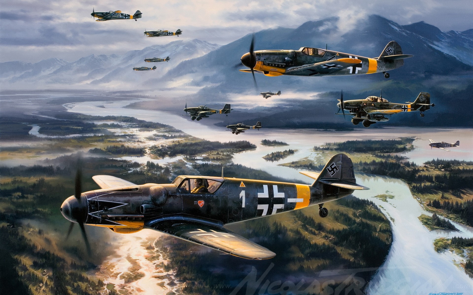 Messerschmitt, Messerschmitt Bf 109, World War II, Germany, Military, Aircraft, Military Aircraft, Luftwaffe, Airplane Wallpaper