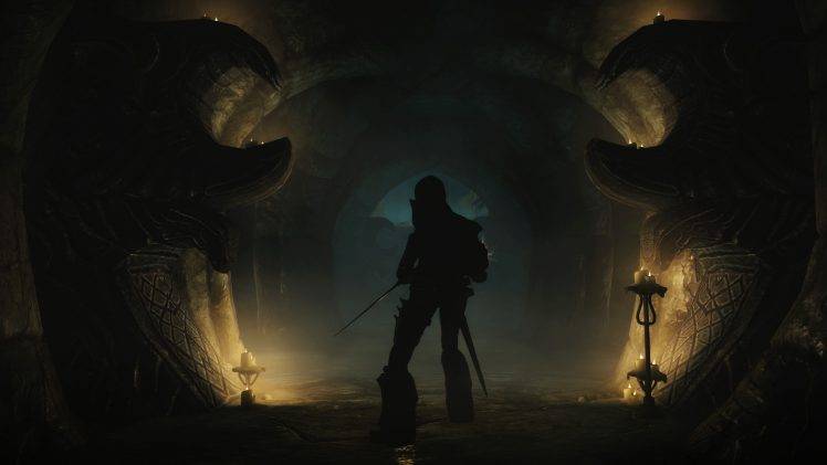The Elder Scrolls V: Skyrim, Dovakhiin, Artwork HD Wallpaper Desktop Background