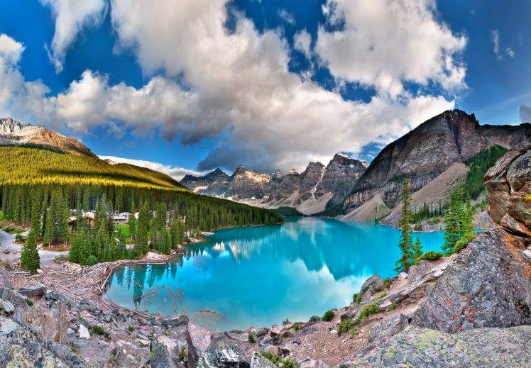 nature, Landscape, Lake, Clouds HD Wallpaper Desktop Background
